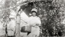 Mary E. Moss with basket